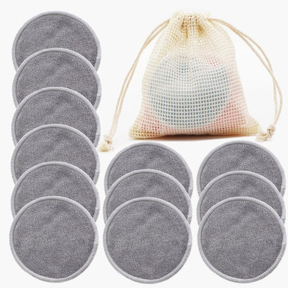 12PC Reusable Cotton Pads Makeup Remover Pads Washable Round