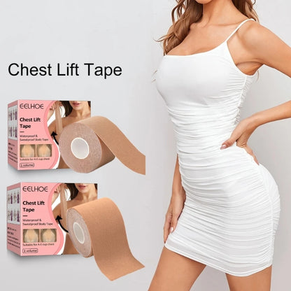 Ultra-Thin Waterproof Sweatproof Boob Tape Breathable Breast Support Tape Sticker Adhesive Chest Lift Push Up Body Tape