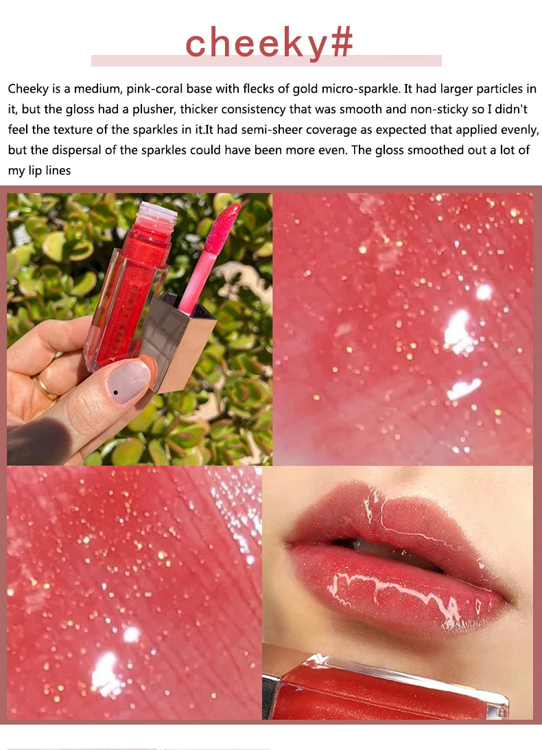 Lip Gloss Bomb Glitter Moisturising Plumper Long Lasting Makeup Liquid Lipstick 9ml