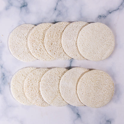 Reusable Exfoliating Loofah Round Makeup Skin Care Remover Sponge Pads